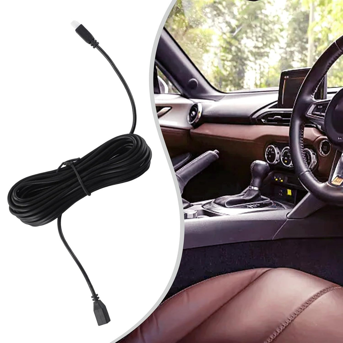 ya 23 10.7 baidi Extension Cable Cable 1pc Black Parking Sensor Extension Cable Plastic
