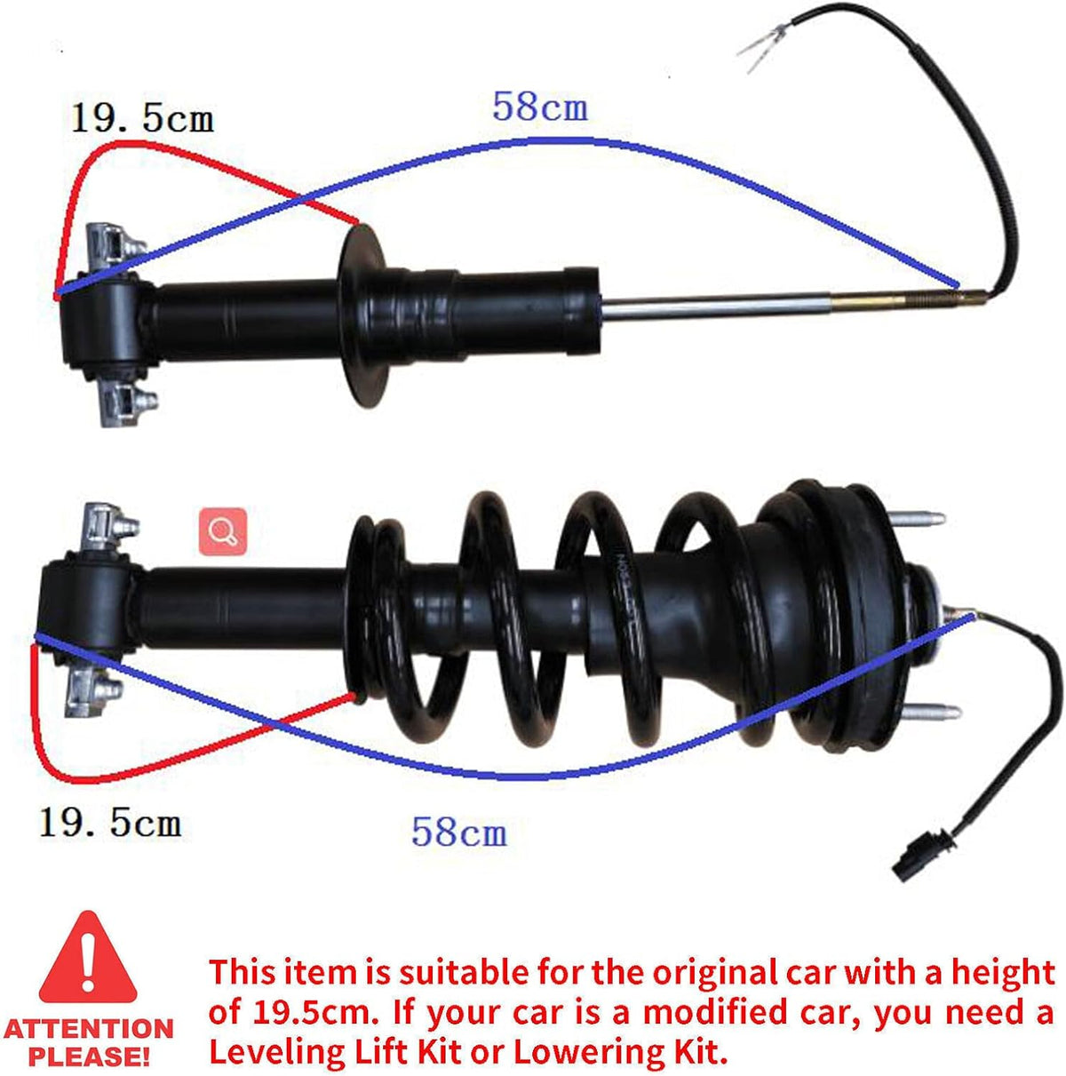 ya 10 9.16 baidi Front&Rear Air Shocks Struts Magnetic Ride Fit for Cadillac for Escalade for GMC for Yukon 07-20