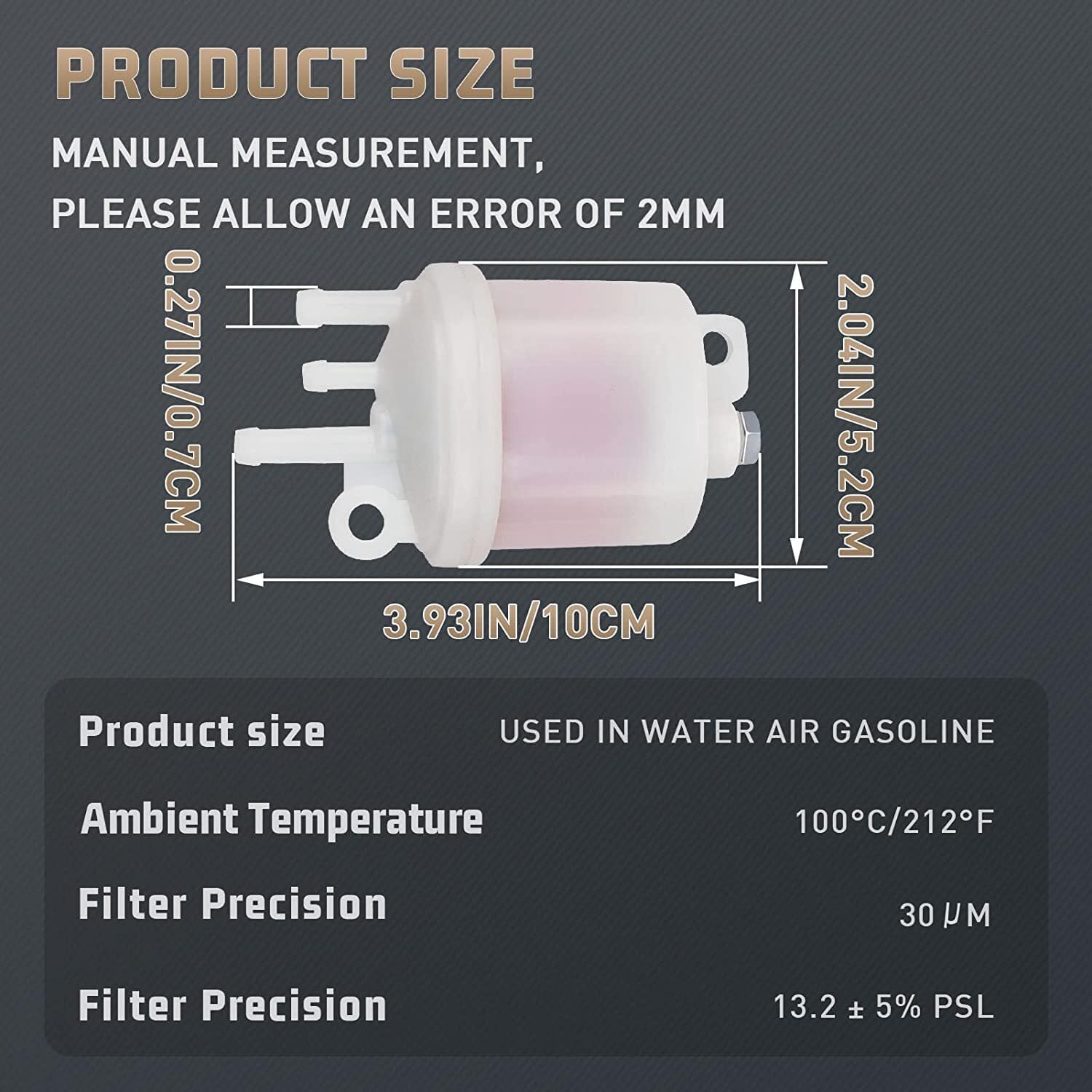 ya 5 8.24 baidi 50539200 01919701 Fuel Filter for Hatz 1B20 1B30 1B40 1B50 for Polaris 445 4x4
