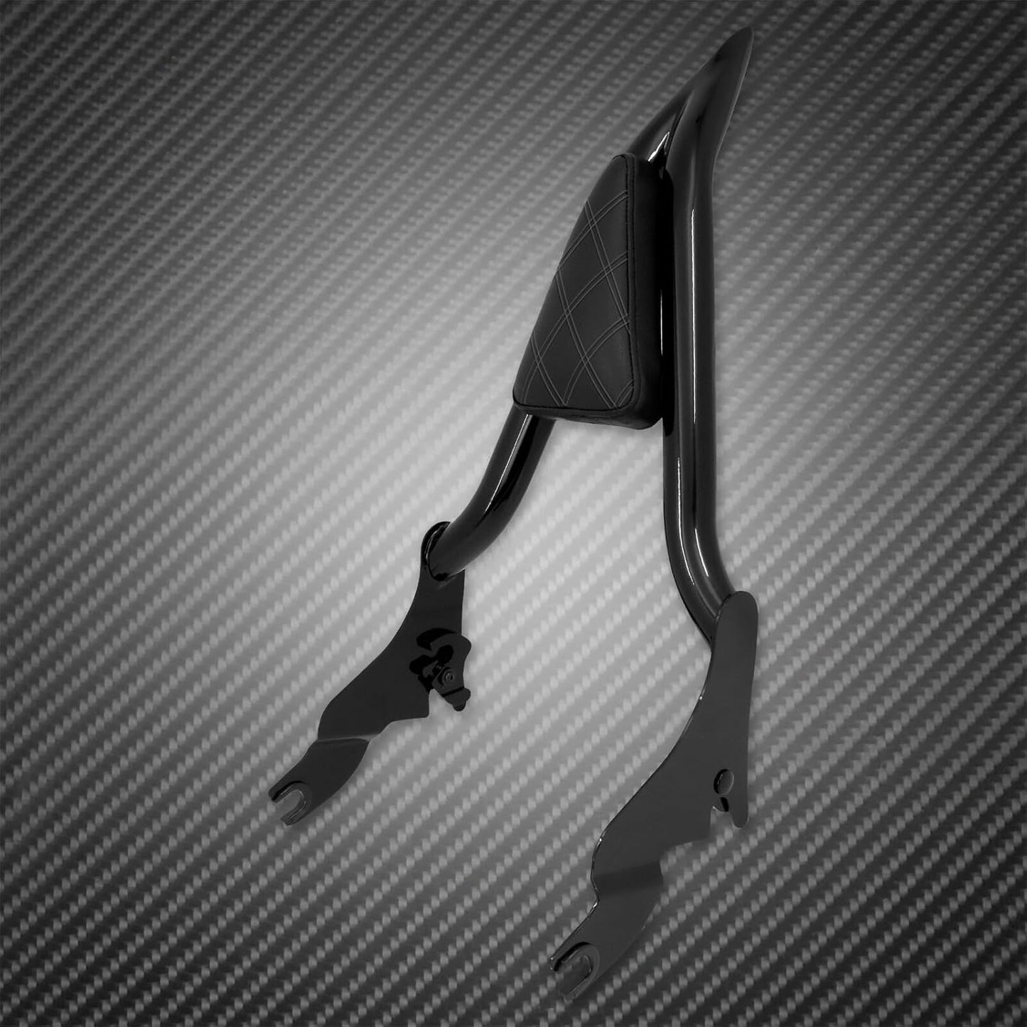ya 6 8.24 baidi 16'' Detachable Rear Passenger Backrest Sissy Bar w/diamond pad Fit for Harley