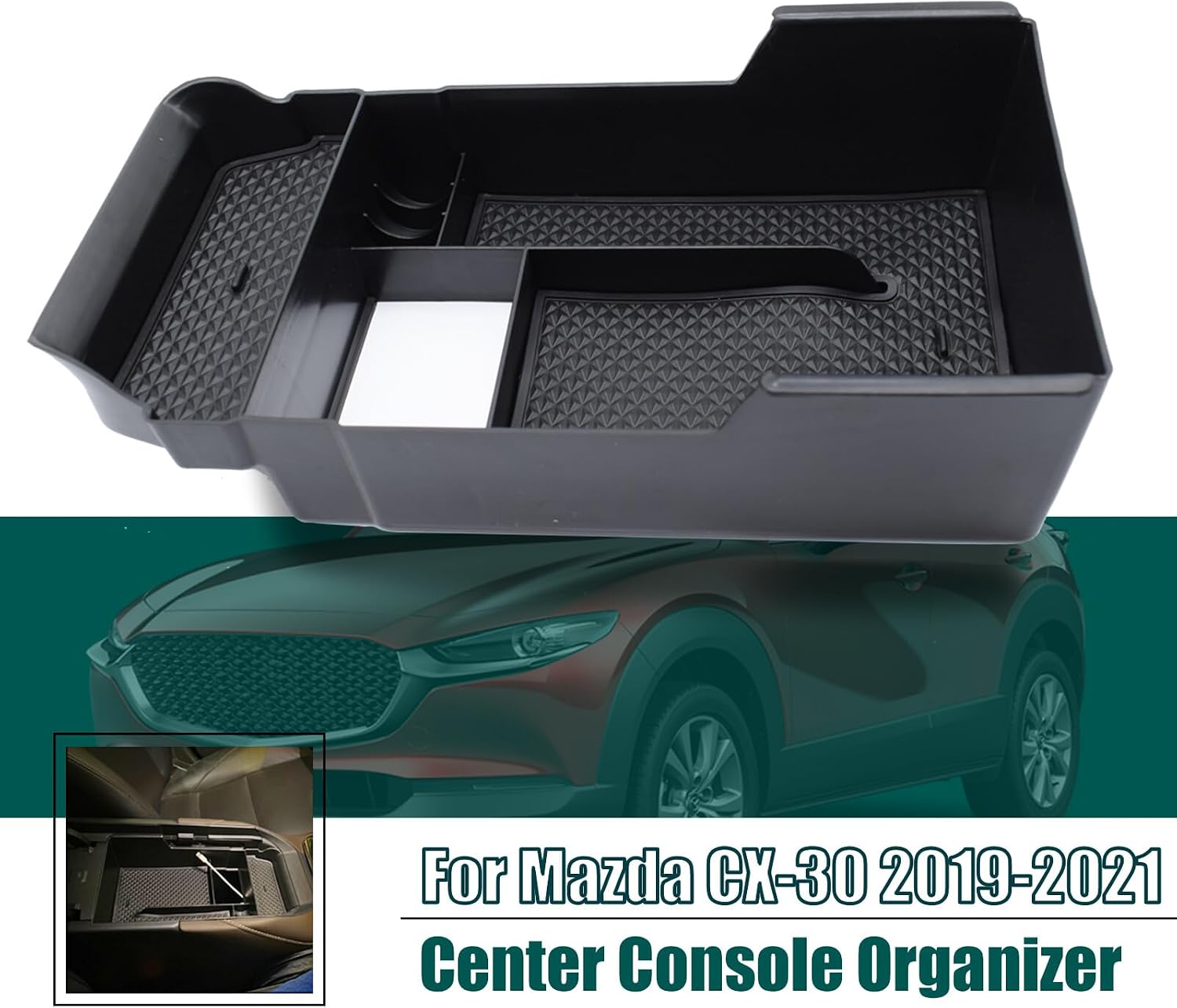 ya 4 8.24 baidi for Mazda CX-30 CX30 2019-2021 Center Console Organizer Armrest Storage Box Tray