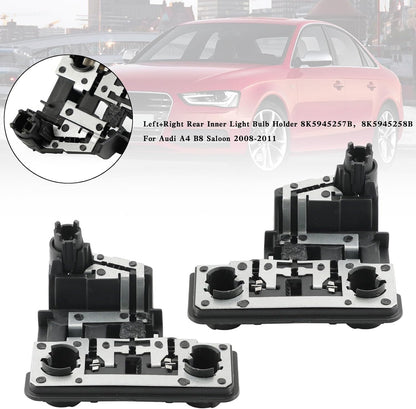 ya 10 9.16 zhengce L+R Rear Inner Light Bulb Holder 8K5945257B 58B for Audi A4 B8 Saloon 2008-