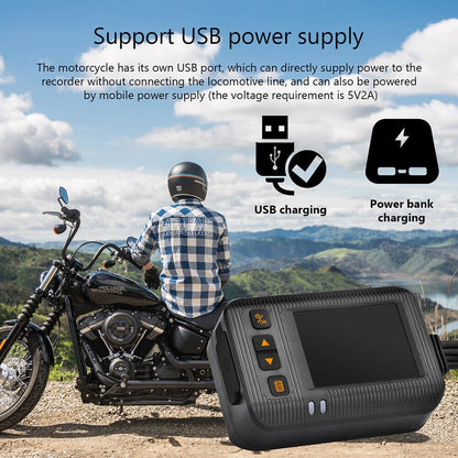 ya 6 8.24 baidi Dash Cam Motorcycle DVR Front Rear View Dual Camera Video Recorder Waterproof