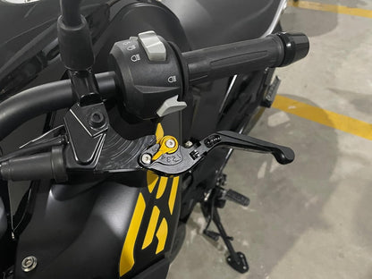 ya 4 8.14 Adjustable Foldable Extendable Clutch Brake Lever for BMW R1200GS/ADV 2004-2012