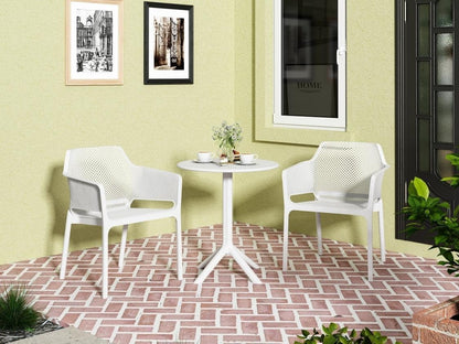 ya 28 10.13 baidi Plastic Bistro GRS Premium Ocean Plastic, White 3 Piece