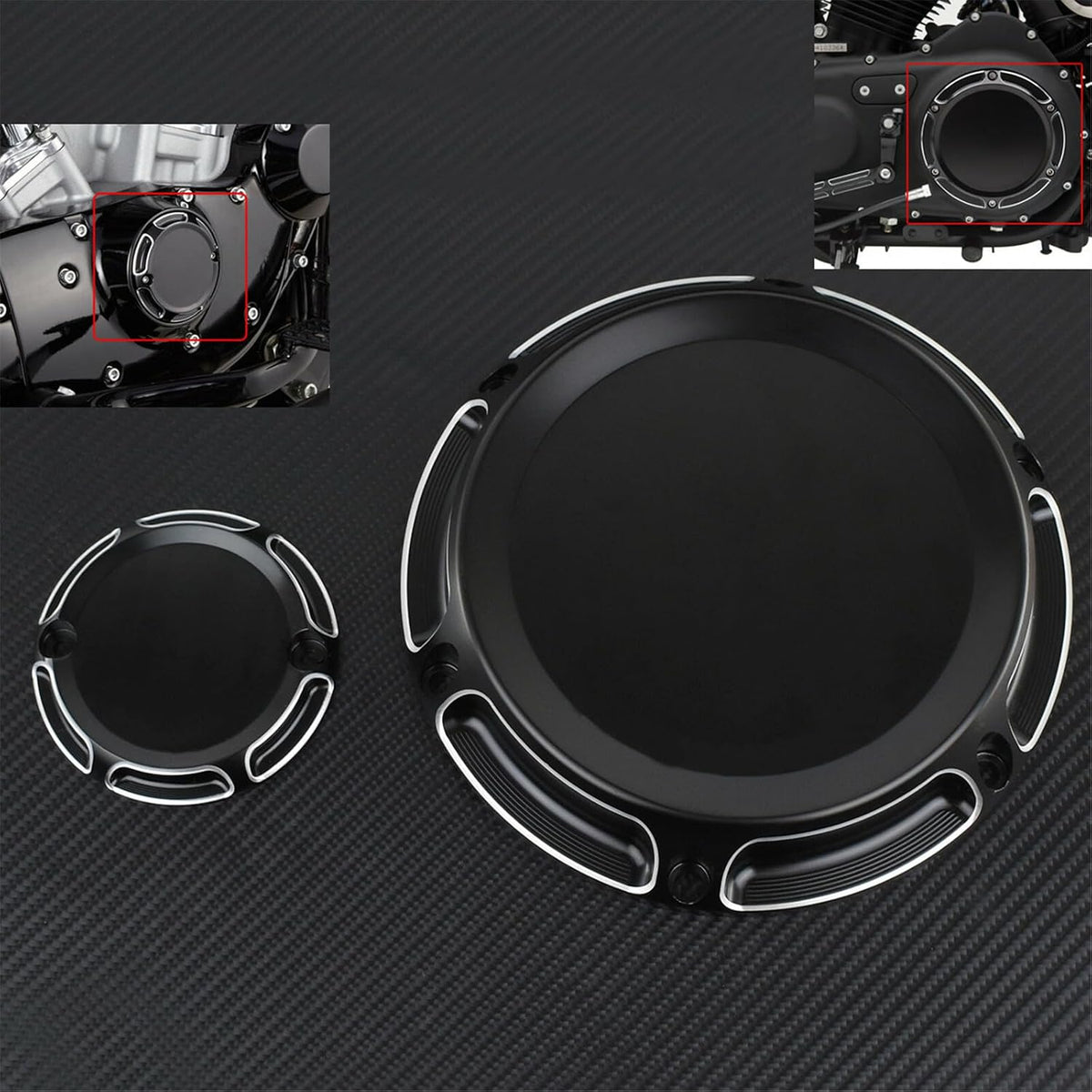 ya 4 8.8.2 Black CNC Derby Cover Timing Timer Cover Fit for Harley Sportster XL XR 2004-19