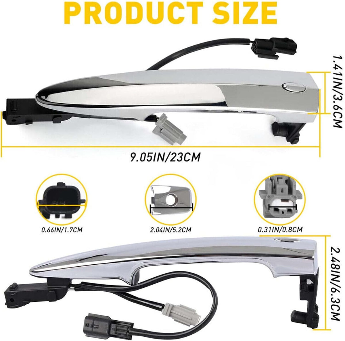 ya 10 9.16 baidi for Nissan Sentra 2013-16 Maxima 09-14 Front Left Driver Exterior Door Handle -