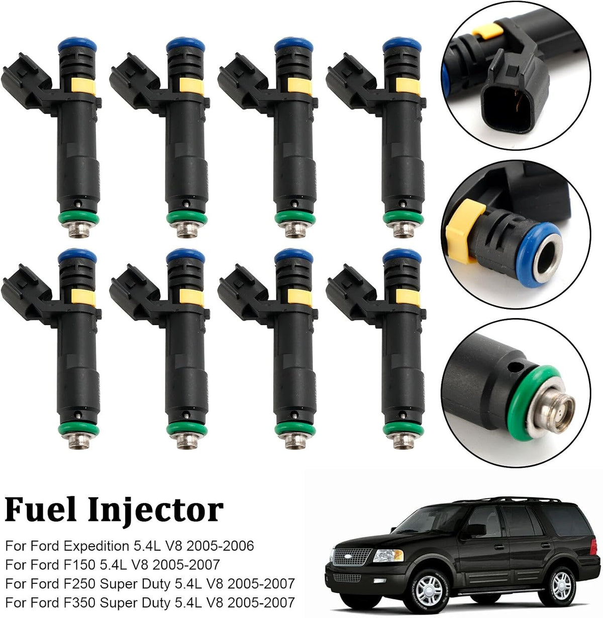 ya 14 9.20 zhengce 8PCS Fuel Injector for F150 F250 F350 Expedition Super Duty 2005-2007 5.4L-1