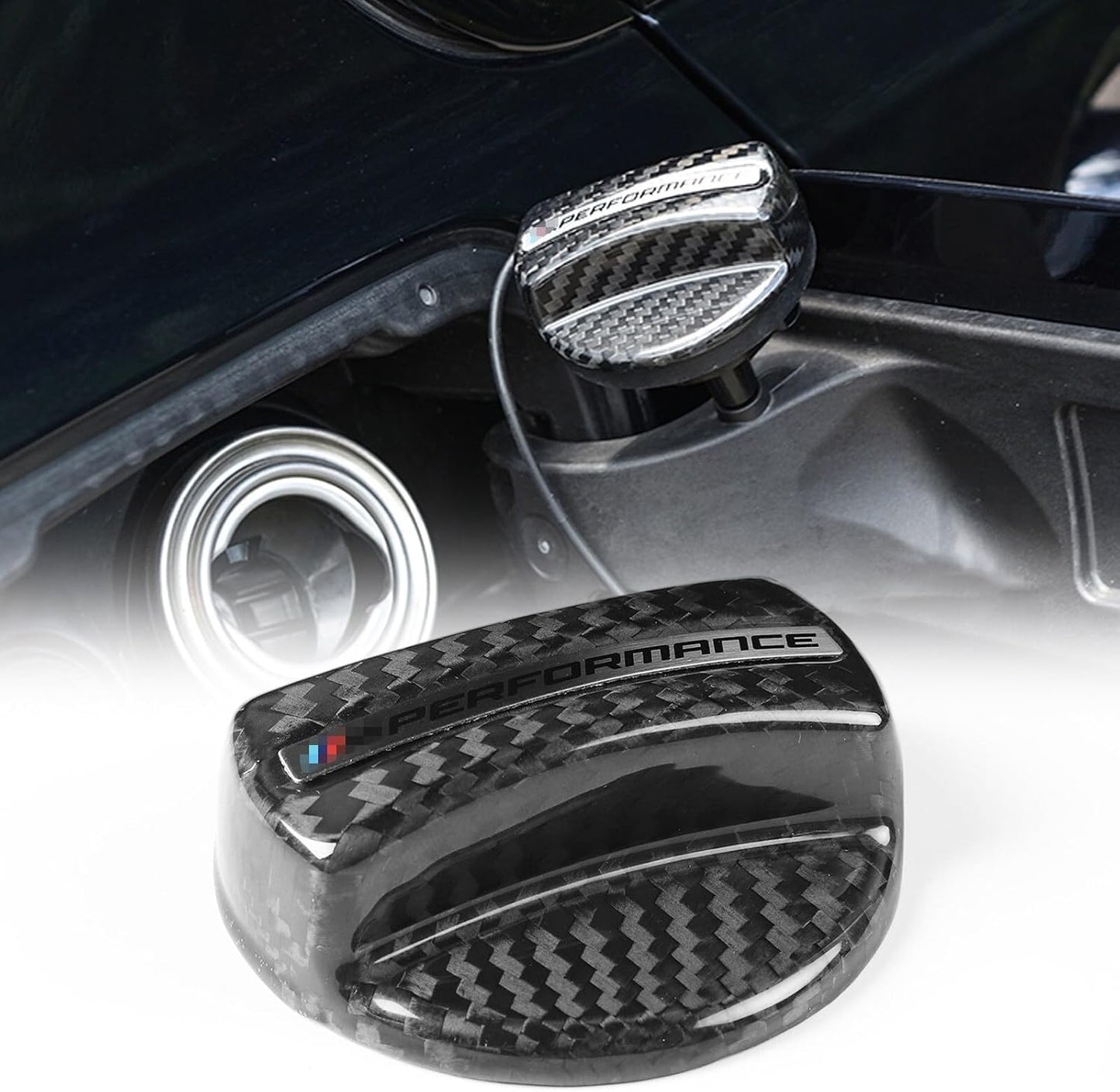 ya 5 8.10 Carbon Fiber Fuel Oil Gas Tank Filler Cap Cover for BMW F30 E39 F87 F82 M2 M4 M5