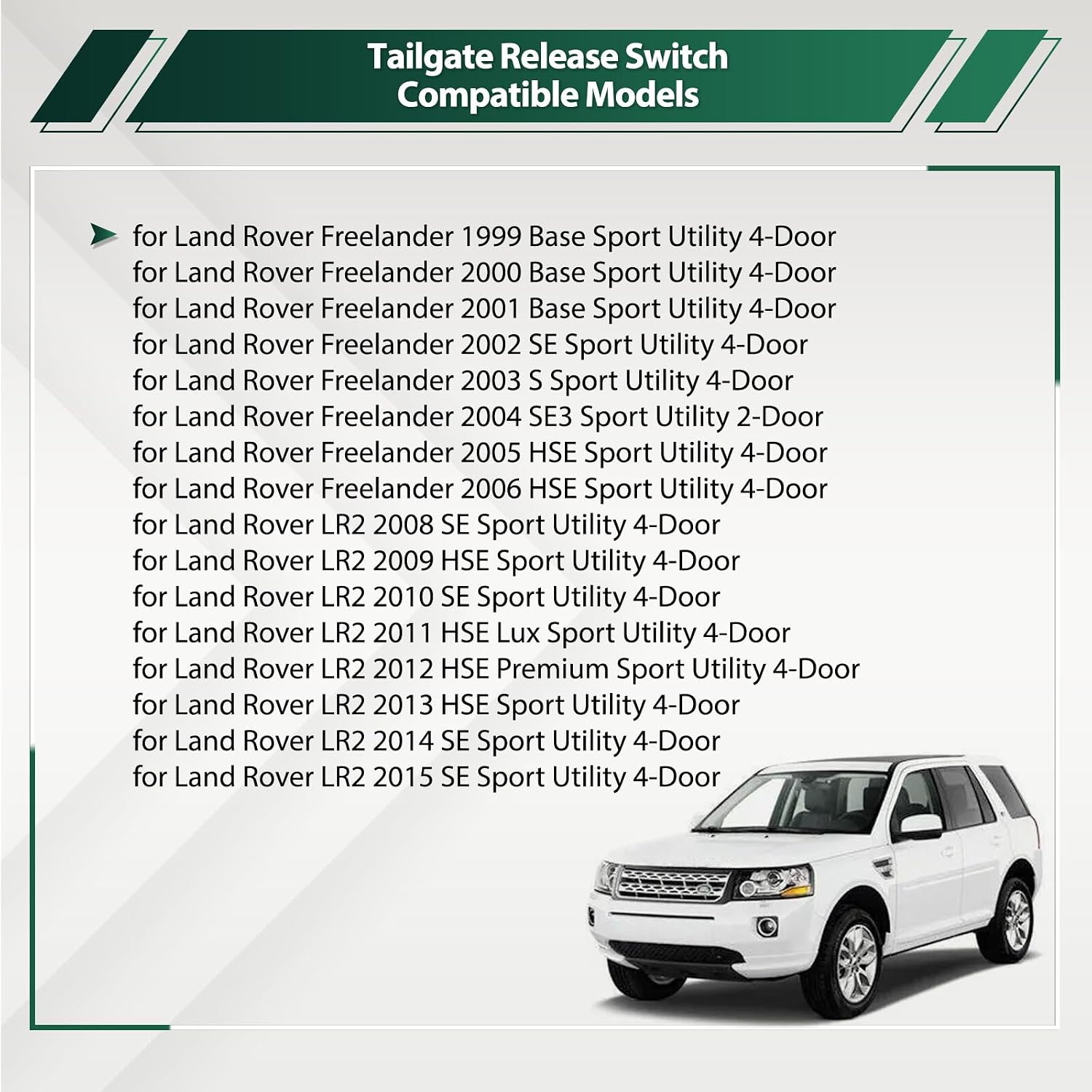 ya 7 8.24 baidi Boot Tailgate Release Switch Fits for Land Rover Lander 2 2006-2015 LR020997