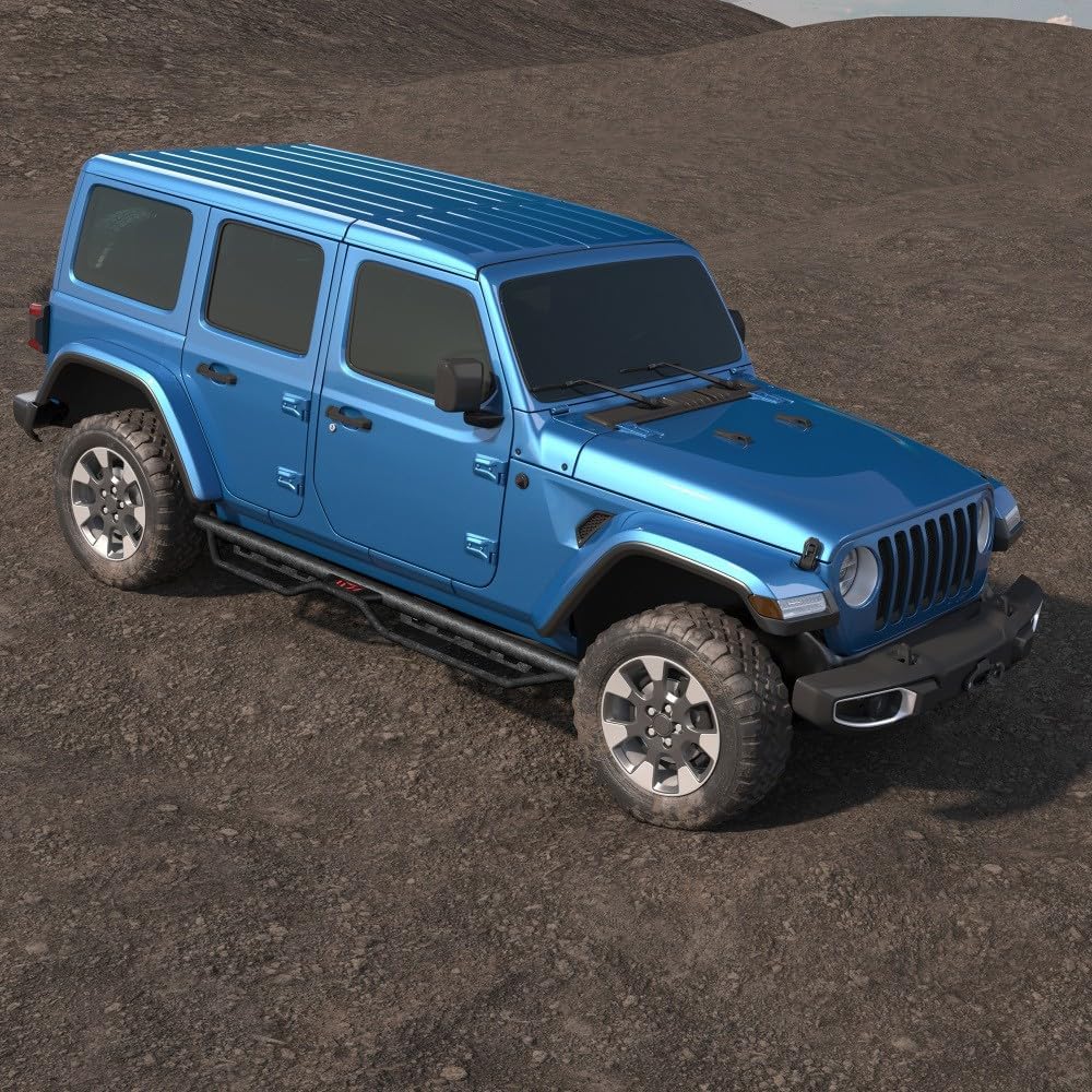 ya 8 8.24 baidi 2PCS Running Boards for 2018-2025 for Jeep Gladiator JT 4 6 2Stair Side Steps Black