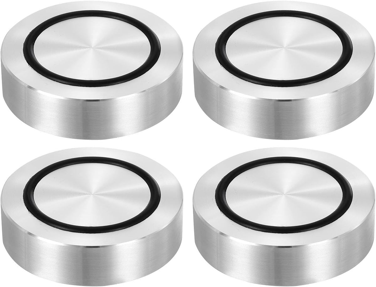ya 26 10.21 baidi M8 55mm / 2.2 Dia 15mm Aluminum Disc Glass Top Adapter with Rubber Ring 4pcs