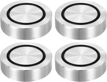 ya 26 10.21 baidi M8 55mm / 2.2 Dia 15mm Aluminum Disc Glass Top Adapter with Rubber Ring 4pcs