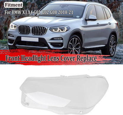 ya 7 8.24 baidi Front left headlight lens transparent #63117466131 for BMW X3 X4 G01 G02 G08 2018-2021