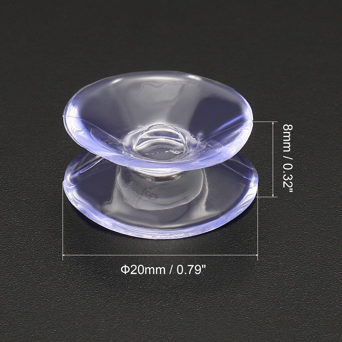 ya 26 10.21 baidi 30pcs Glass Table Top Spacers 20mm Dia. PVC Double Sided Suction Cup Wall Hanger