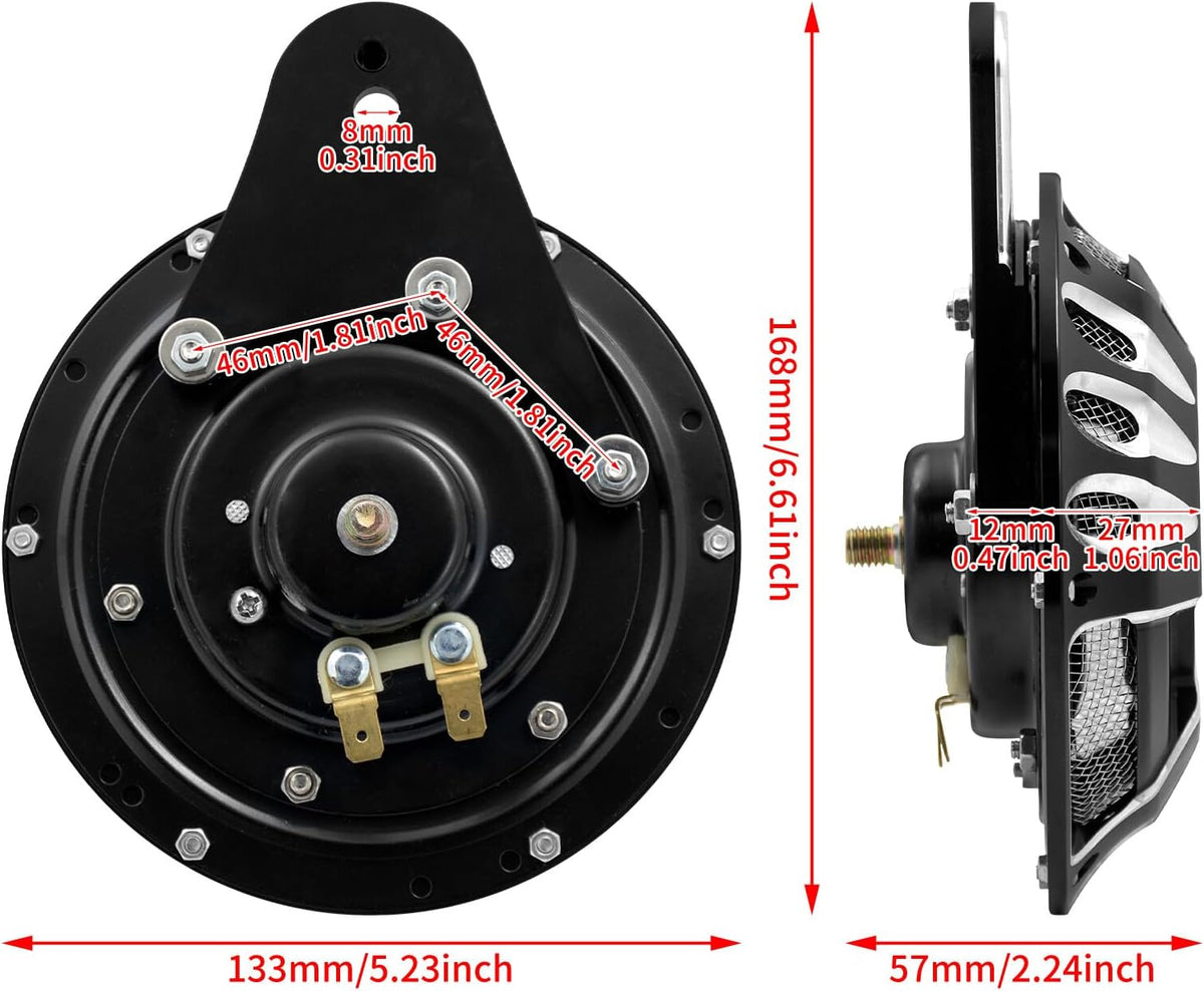 ya 9 10.24 CNC 110 dB Horn Speaker Cover for Harley Touring Big Twin 1991-2017 Sportst