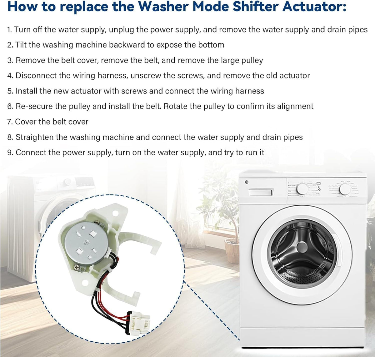 ya 26 10.21 baidi WH05X25036 WH03X30517 Actuators for Washing Machines - Selectable Parts