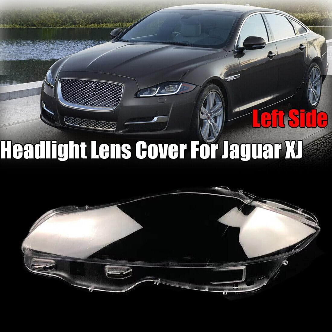 ya 4 8.10 Clear Left Headlight Headlamp Lens Replacement Cover for Jaguar XJ 2010-2019