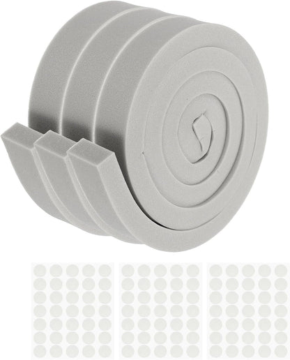 ya 26 10.21 baidi 3 Roll Air Conditioner Foam Seal Strip, 6.5 ft x 2 x 1 Weather Stripping,Black