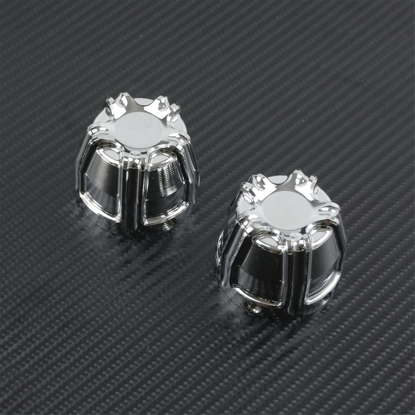 ya 2 8.15 Chrome Front Axle Nut Cover Cap CNC Fit for Harley Softail Fat Boy Dyna Touring