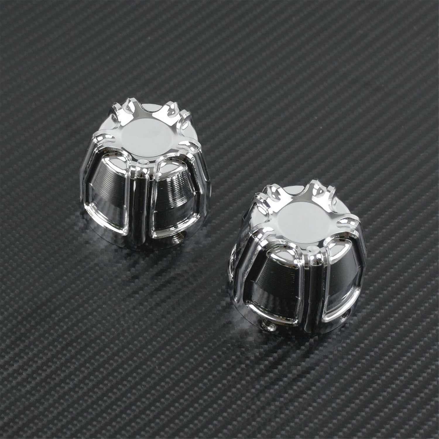 ya 2 8.15 Chrome Front Axle Nut Cover Cap CNC Fit for Harley Softail Fat Boy Dyna Touring