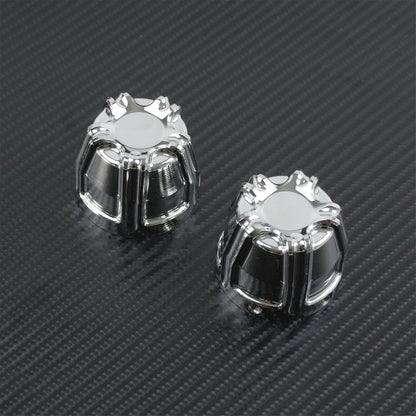 ya 2 8.15 Chrome Front Axle Nut Cover Cap CNC Fit for Harley Softail Fat Boy Dyna Touring