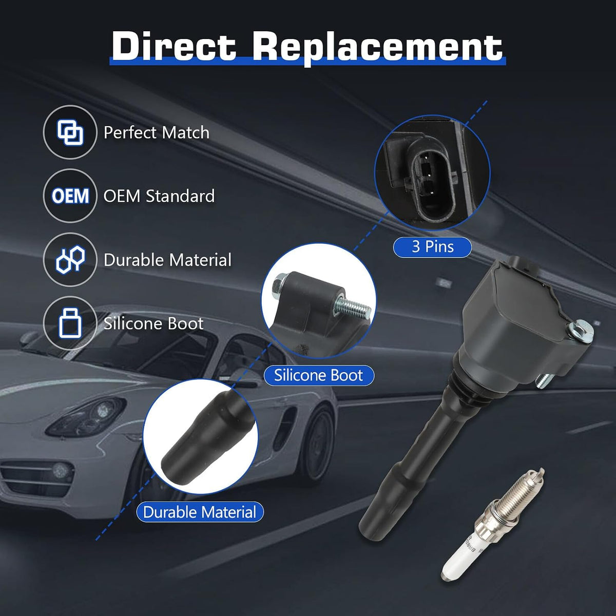 ya 9 10.24 Ignition Coils & Spark Plugs for BMW 330i xDrive X1 for Mini Cooper UF750 94201