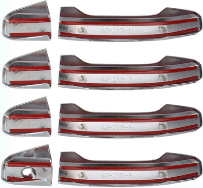 ya 10 9.16 baidi for Chevy for Silverado 2020-2024 1500+2500+3500+HD Truck Chrome 4 Door Handle Cover