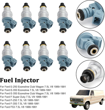 ya 14 9.20 zhengce 8PCS Fuel Injectors 0280150759 for E-250 E-350 7.5L V8 1988-1991 822-11120-1