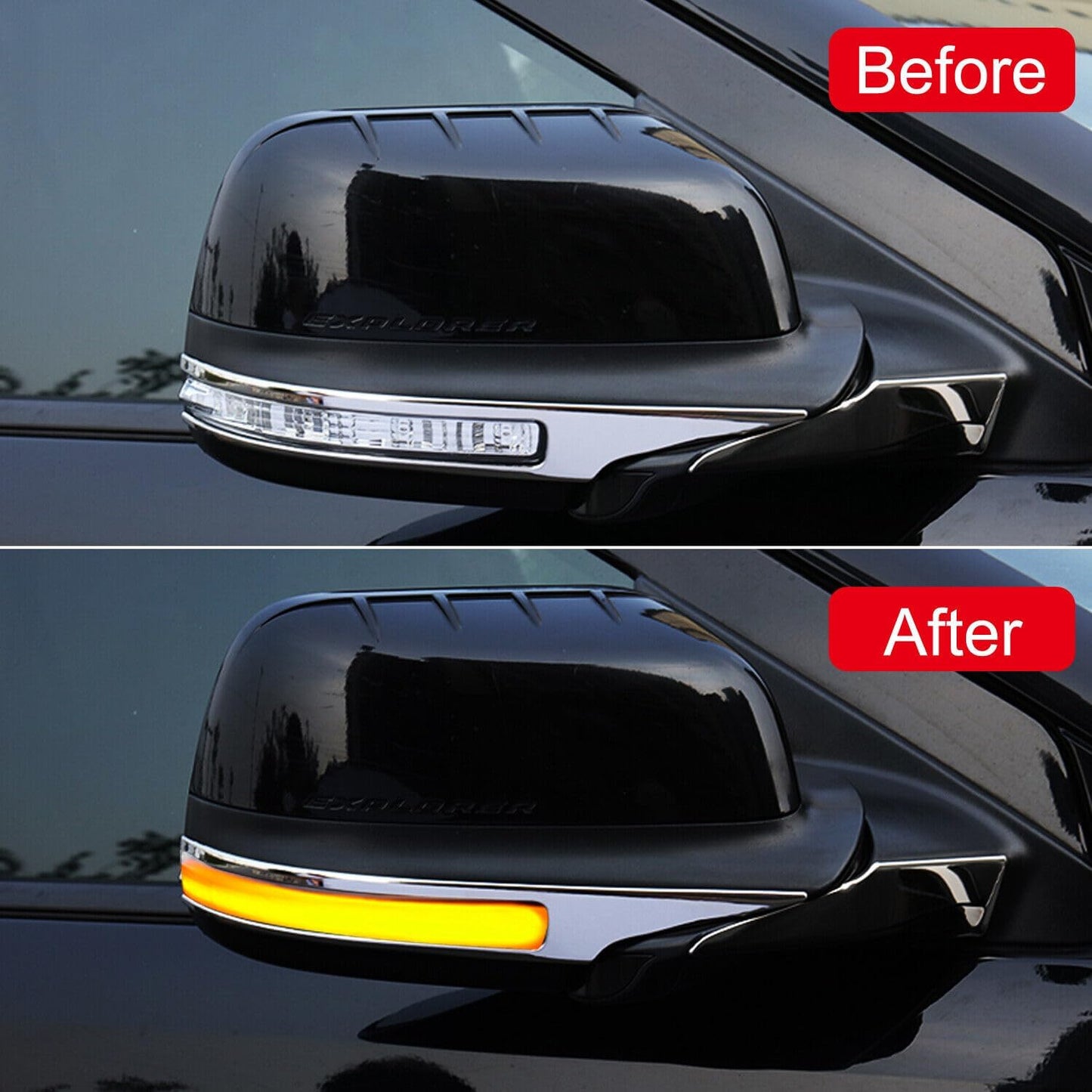 ya 3 8.24 baidi for Ford Explorer 2011-2018 LED Side Mirror Sequential Dynamic Turn Signal Lights 