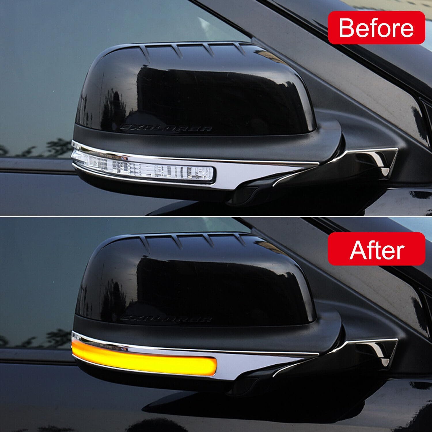 ya 3 8.24 baidi for Ford Explorer 2011-2018 LED Side Mirror Sequential Dynamic Turn Signal Lights 