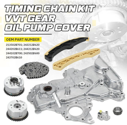 ya 10 9.16 baidi Timing Chain Kit+VVT Gear+Oil Pump Cover For 12-21 for Hyundai for Veloster for Elantra for Kia