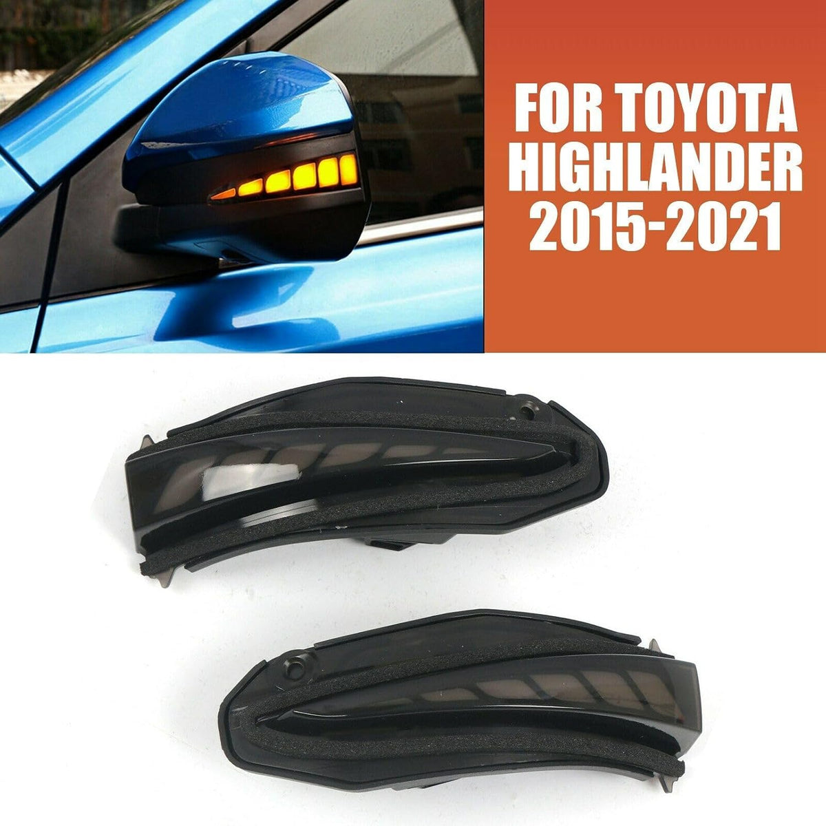 ya 4 8.8 LED Turn Signal Corner Light Lamp for Toyota Highlander 2015-2019 Driver Side