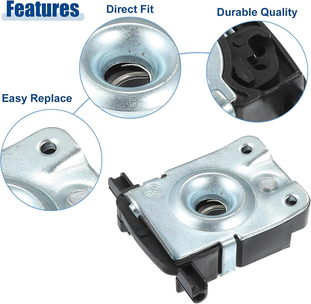 ya 10 9.16 baidi Front Left Hood Latch Actuator Assembly Suitable for BMW 323Ci Black Silver