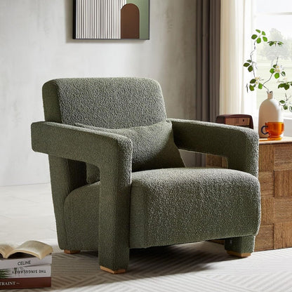 ya 28 10.13 baidi Sleek Right- Armrests Lumbar Block Legs Wooden Green