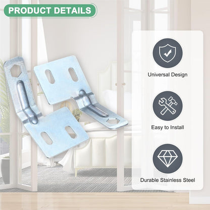 ya 26 10.21 baidi 4-Pack Folding Door Surface Aligner, Stainless Steel Folding Door Hardware