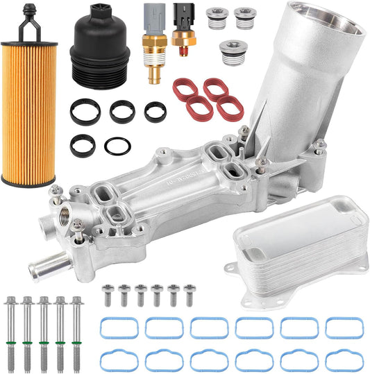 ya 4 8.8.2 Aluminum Engine Oil Filter Housing Fit For 2011-2016 for Dodge for Jeep for Chrysler Ram3.6L