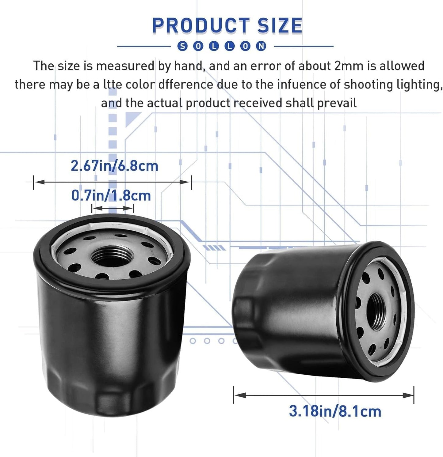 ya 4 8.14 Oil Filter for Kawasaki Mule FB460V FC150V FC420V FC540V FD590V FD620D FD750D