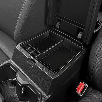 ya 5 8.10 Car Center Armrest Storage Tray Organizer Black for Toyota Tacoma 2024 UP