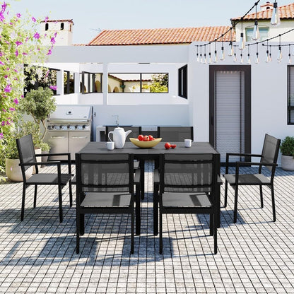 ya 28 10.13 baidi Gray Steel Table Set, for Patio