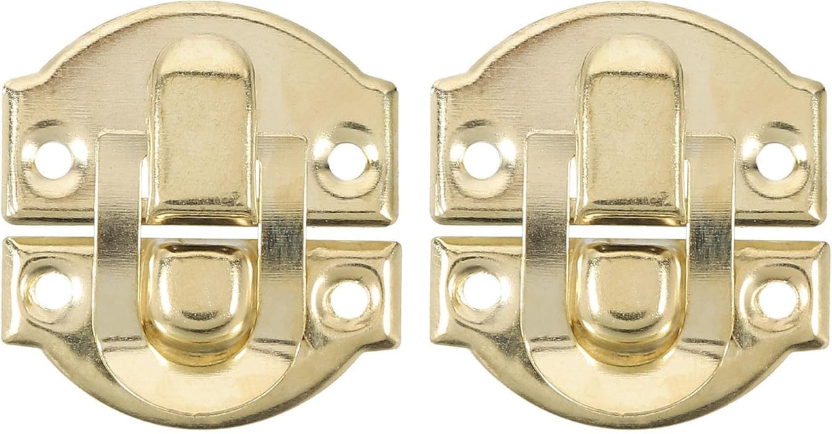 ya 26 10.21 baidi 2Set Retro Toggle Hasp Latch, Billed Iron Latch (27x28mm, Gold)-2