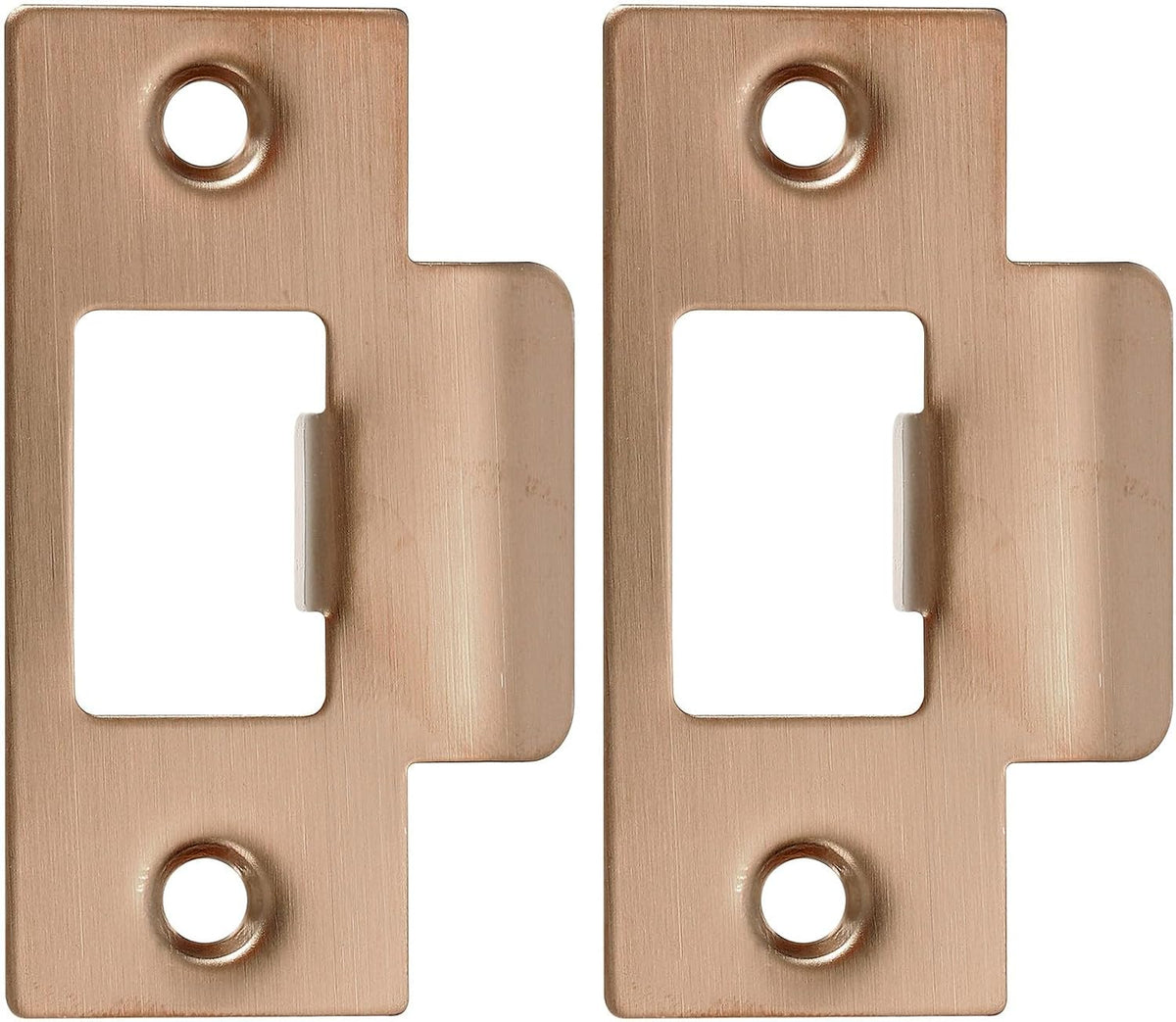 ya 26 10.21 baidi 2-3/4 Stainless T Strike Door Lock Strike Plate, Rose Gold 2 Pcs-2
