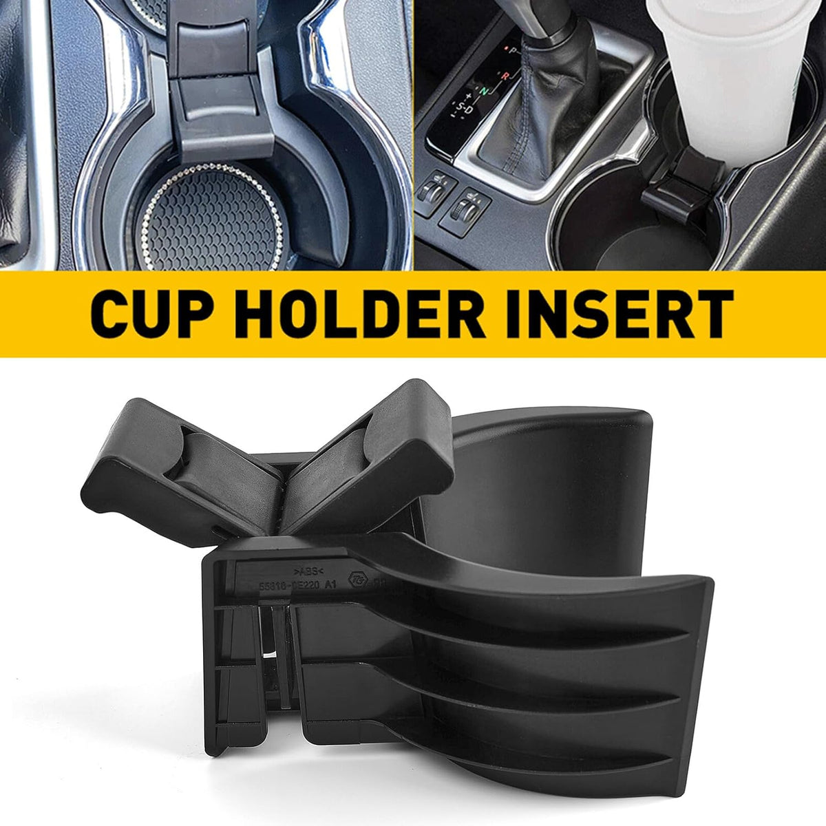 ya 6 8.14 for Toyota Kluger 2014-2019 Centre Console Cup Holder Insert Divider Storage Kit
