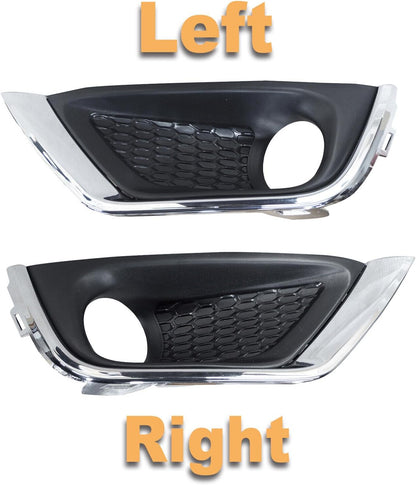 ya 4 8.8 Front bumper fog lamp cover frame chrome decoration one pair for Jeep Compass 2017-2020