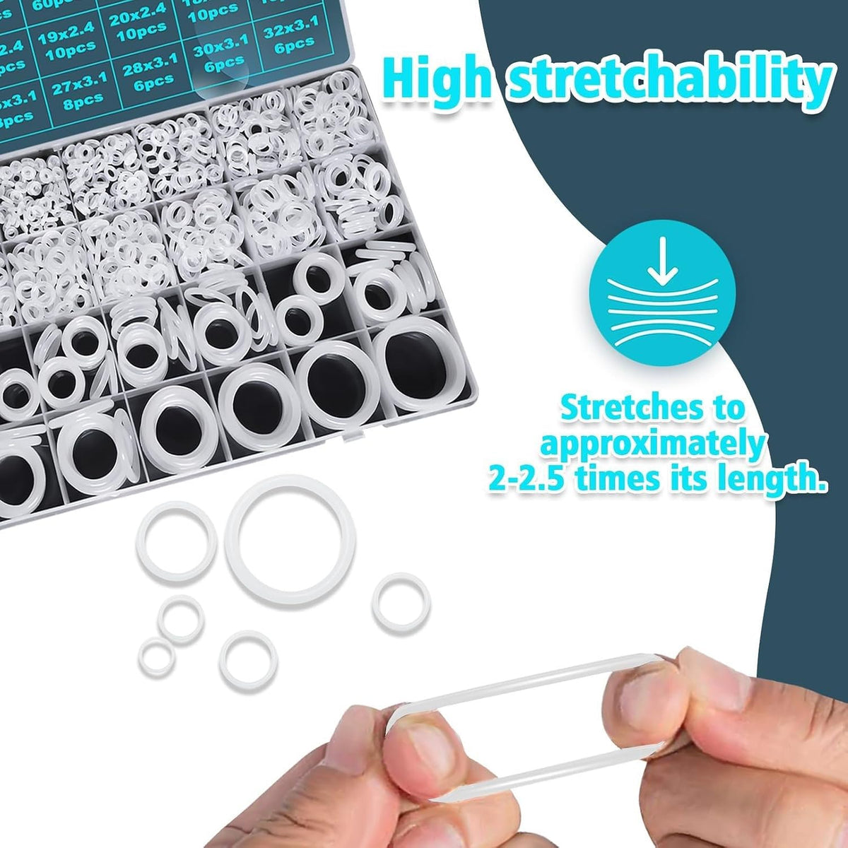 ya 13 9.15 baidi Silicone O Rings Kit 1228 Pc 32 Sizes Clear White with Hook and Pick Tool