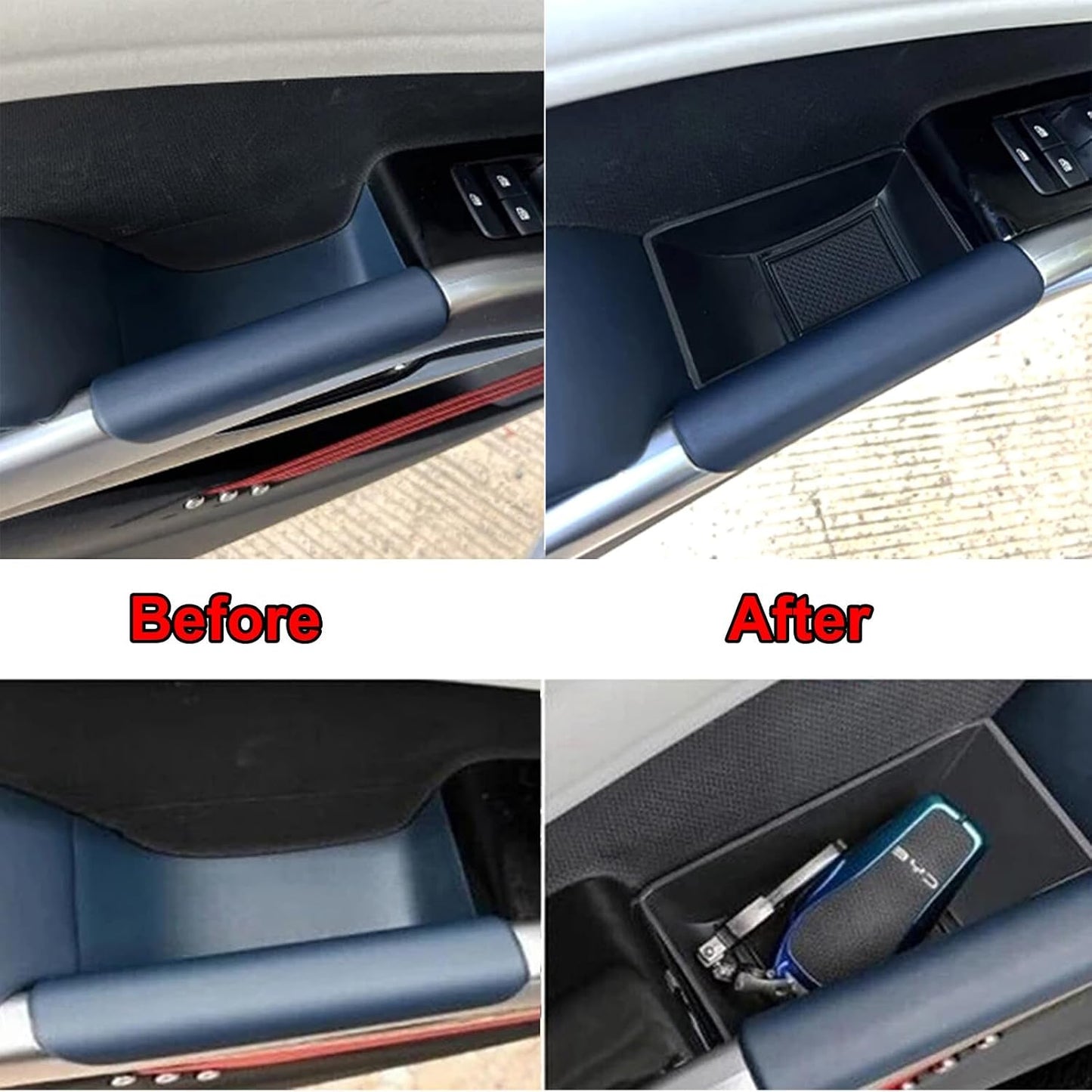 ya 4 8.14 Front Rear Side Door Handle Storage Box Container Holder for BYD Atto3 2022-2024