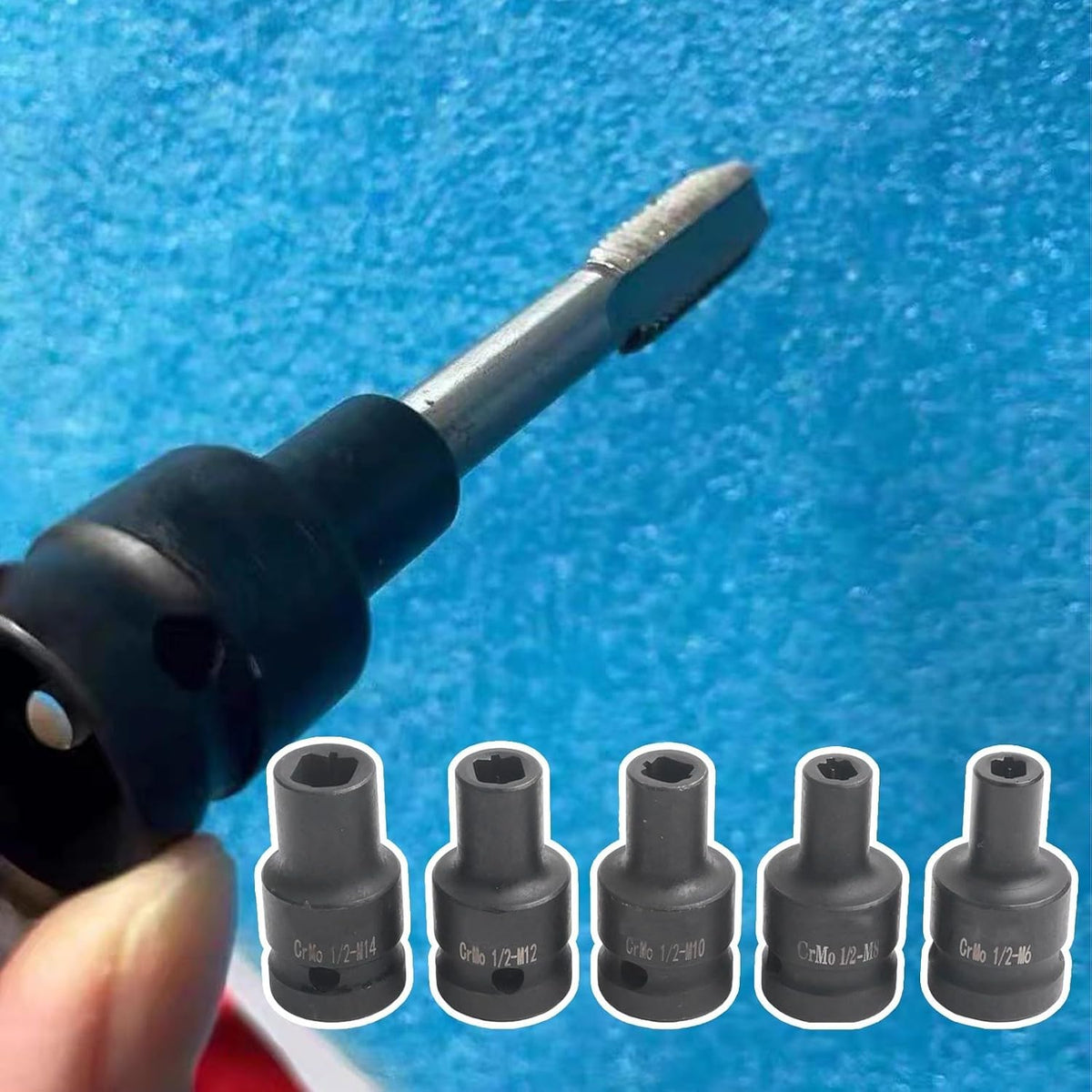ya 14 9.20 baidi Square Screw Taps Compatibility with For Electric Driver Wrenches 5PCs-1