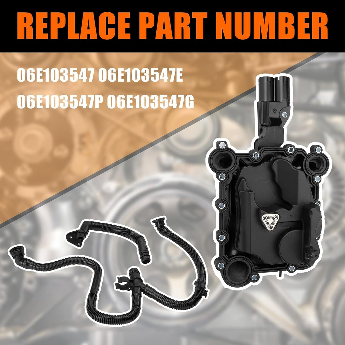 ya 10 9.16 baidi 06E103547AB Oil Separator PCV Valve Vent Trim for Audi Q7 A8 Q5 S4 A6 A7 3.0TFIS