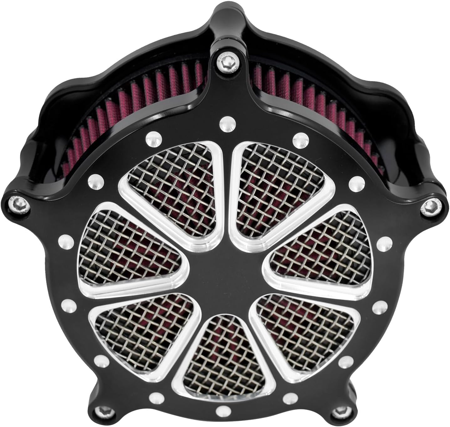 ya 5 8.10 Black Air Cleaner Filter Red Intake for Harley Sportster 883 1200 48 72 04-2022