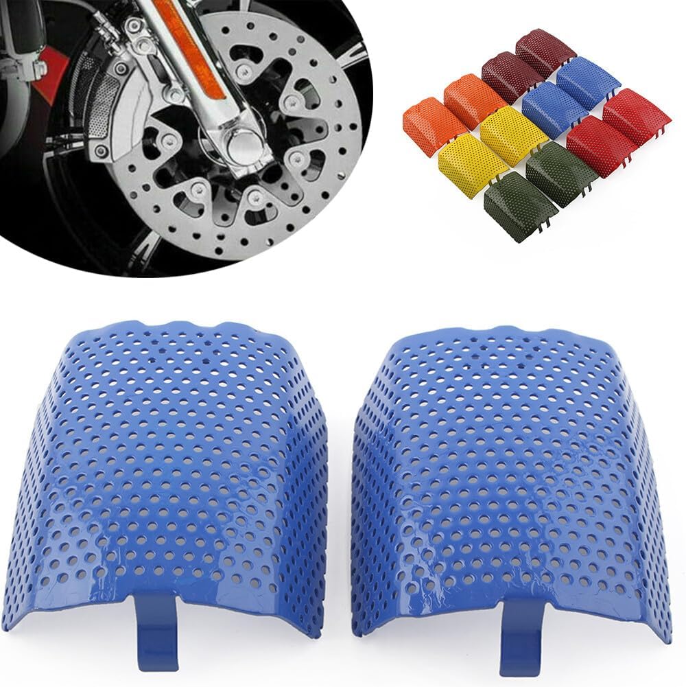 ya 6 8.14 for Harley V-Rod & Touring 2006-2019 2x Steel Front Caliper Screen Inserts